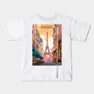 Romantic Parisian Streets - Vintage-Style Kids T-Shirt